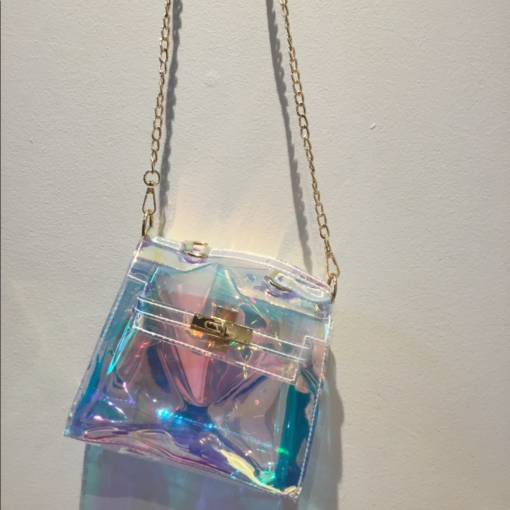 Translucent holographic purse - new